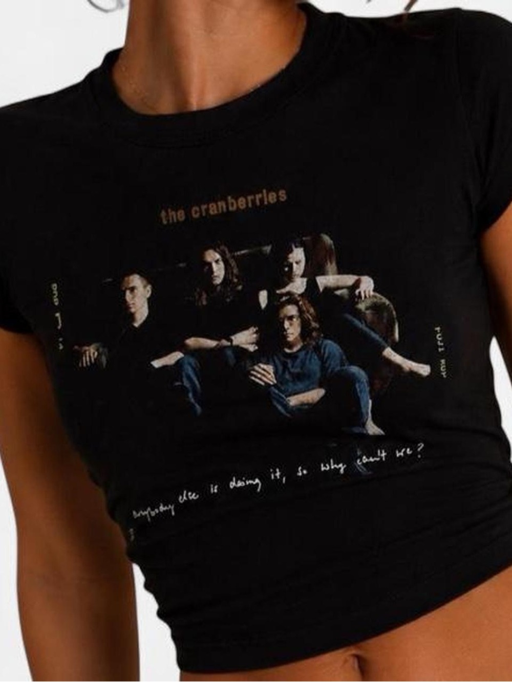 The Cranberries Crop Top Band Tee